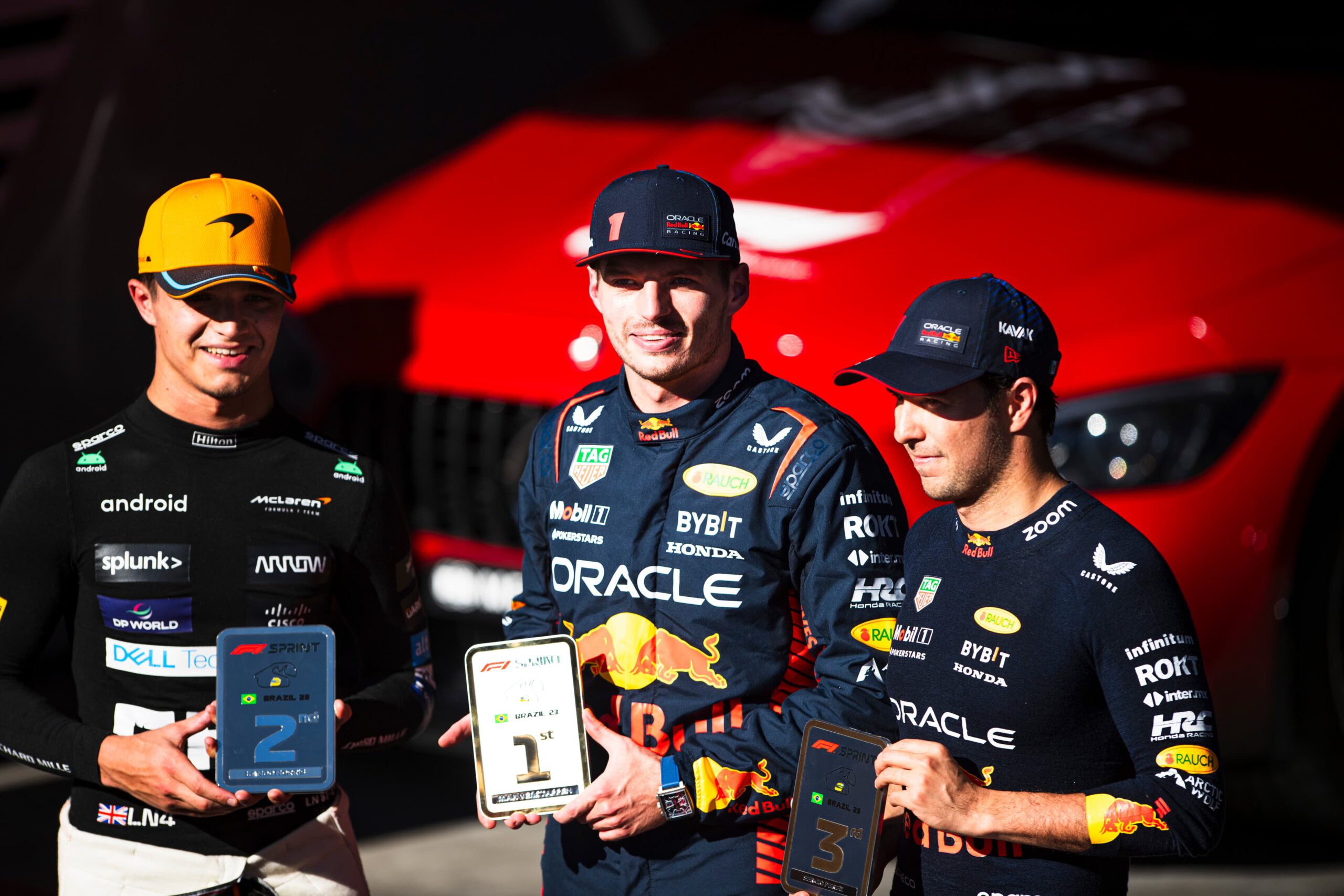 The top 3 from the 2023 Sao Paulo sprint following the session
