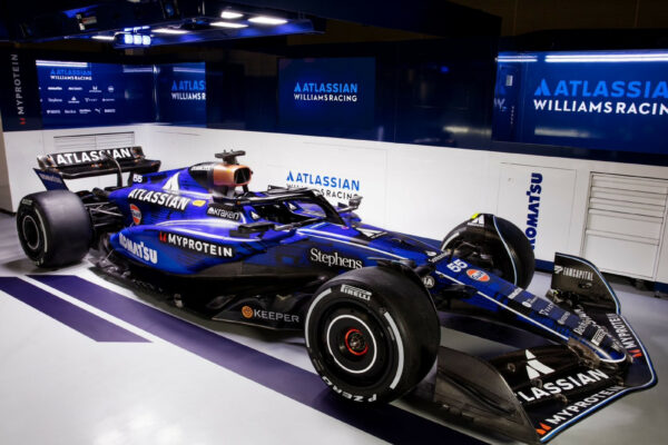 Williams unveils 2025 FW47 F1 challenger in one-off livery at Silverstone as Carlos Sainz and Alex Albon try it out.