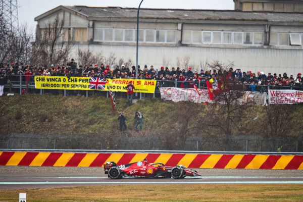 Hamilton driving for Ferrari F1 in Fiorano