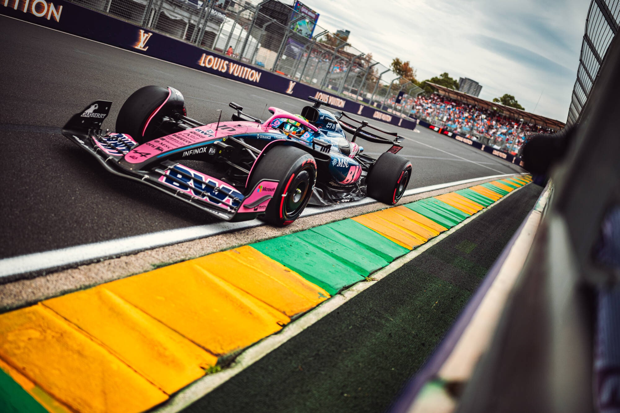 Pierre Gasly driving the A525 during Qualifying at the Australian GP 2025