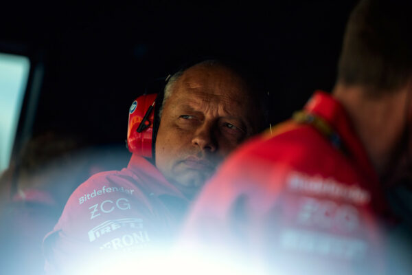 Fred Vasseur on the Ferrari pit wall