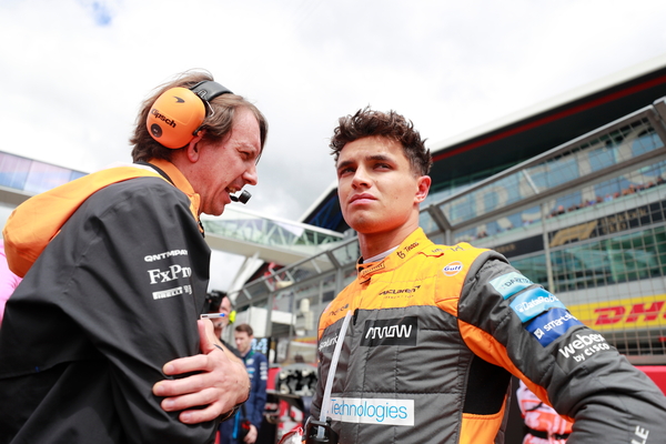 Lando Norris, McLaren, on the grid