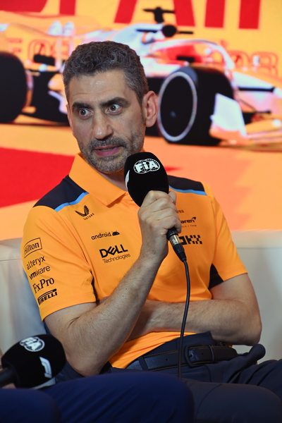 Andrea Stella, Team Principal, McLaren, in the team principals' press conference