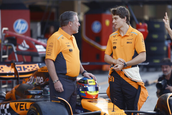 Zak Brown, CEO McLaren Racing, and Oscar Piastri, McLaren F1 Team