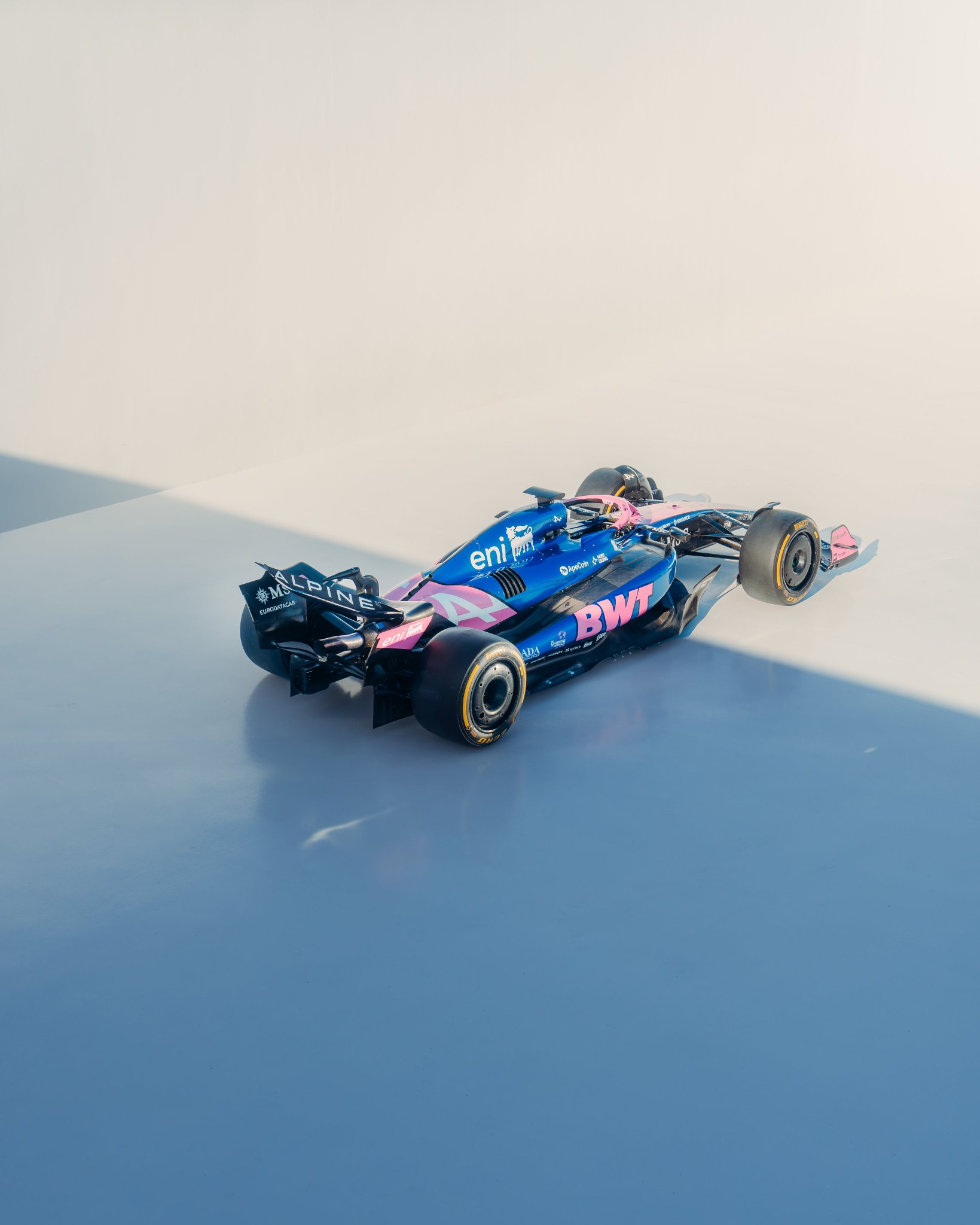 Alpine unveils A525 livery at 2025 F1 75 Season Launch Event. Their drivers are Pierre Gasly and Jack Doohan.