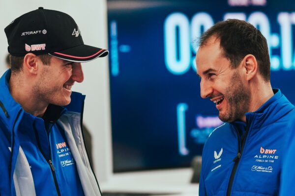 Alpine F1 team principal Oliver Oakes and Alpine F1 driver Jack Doohan at F1 2025 pre-season testing in Bahrain