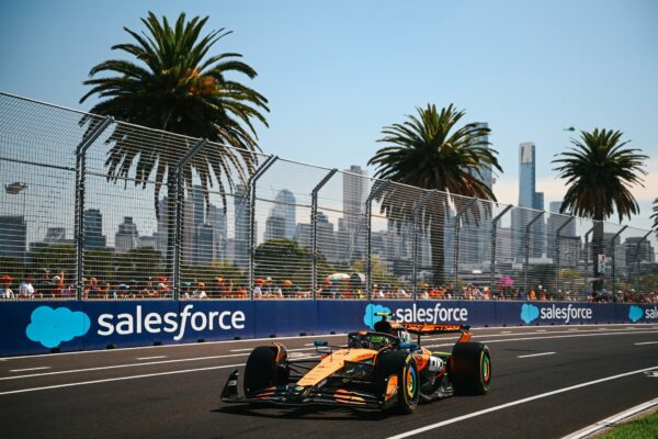 Lando Norris leading FP1 at the Australian Grand Prix