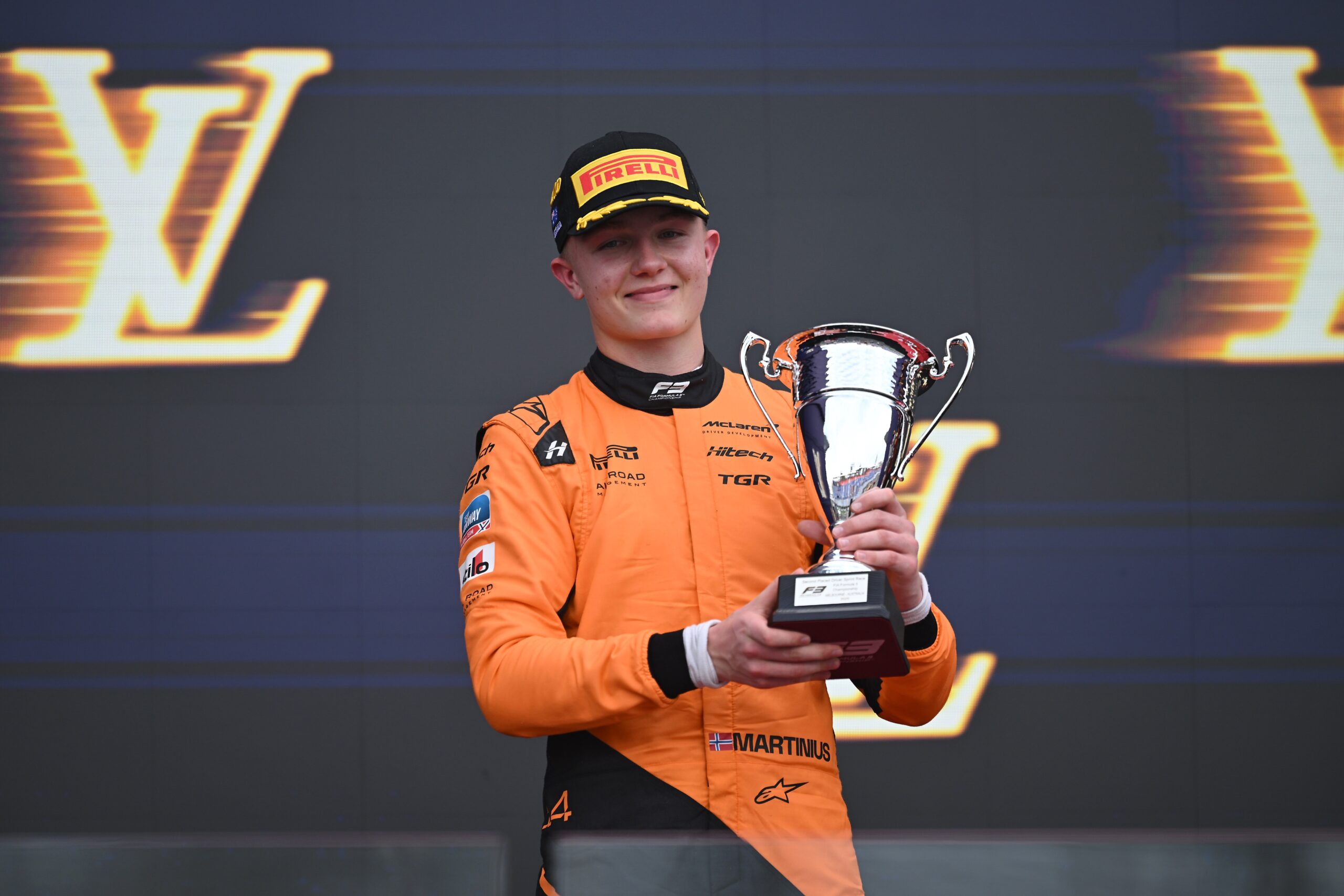 Hitech TGR's Martinius Stenshorne finished the the F3 Melbourne Round Sprint Race second, taking his first podium of the 2025 season at the Australian GP