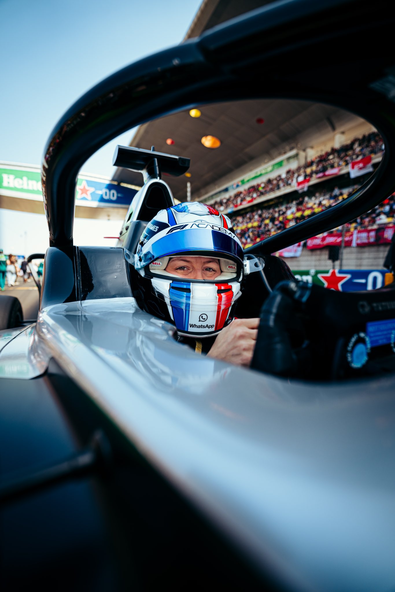 Mercedes Junior Doriane Pin claimed her first win of the 2025 F1 Academy season, after dominating Race 2 of the Chinese GP Weekend.