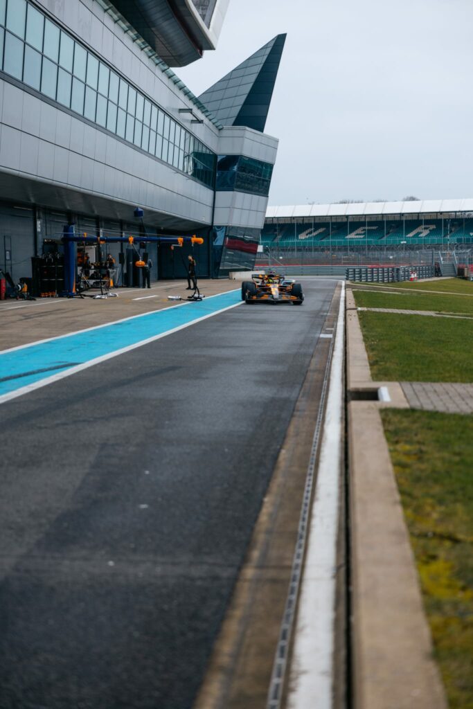 McLaren holds filming day at Silverstone with 2025 MCL39 F1 car