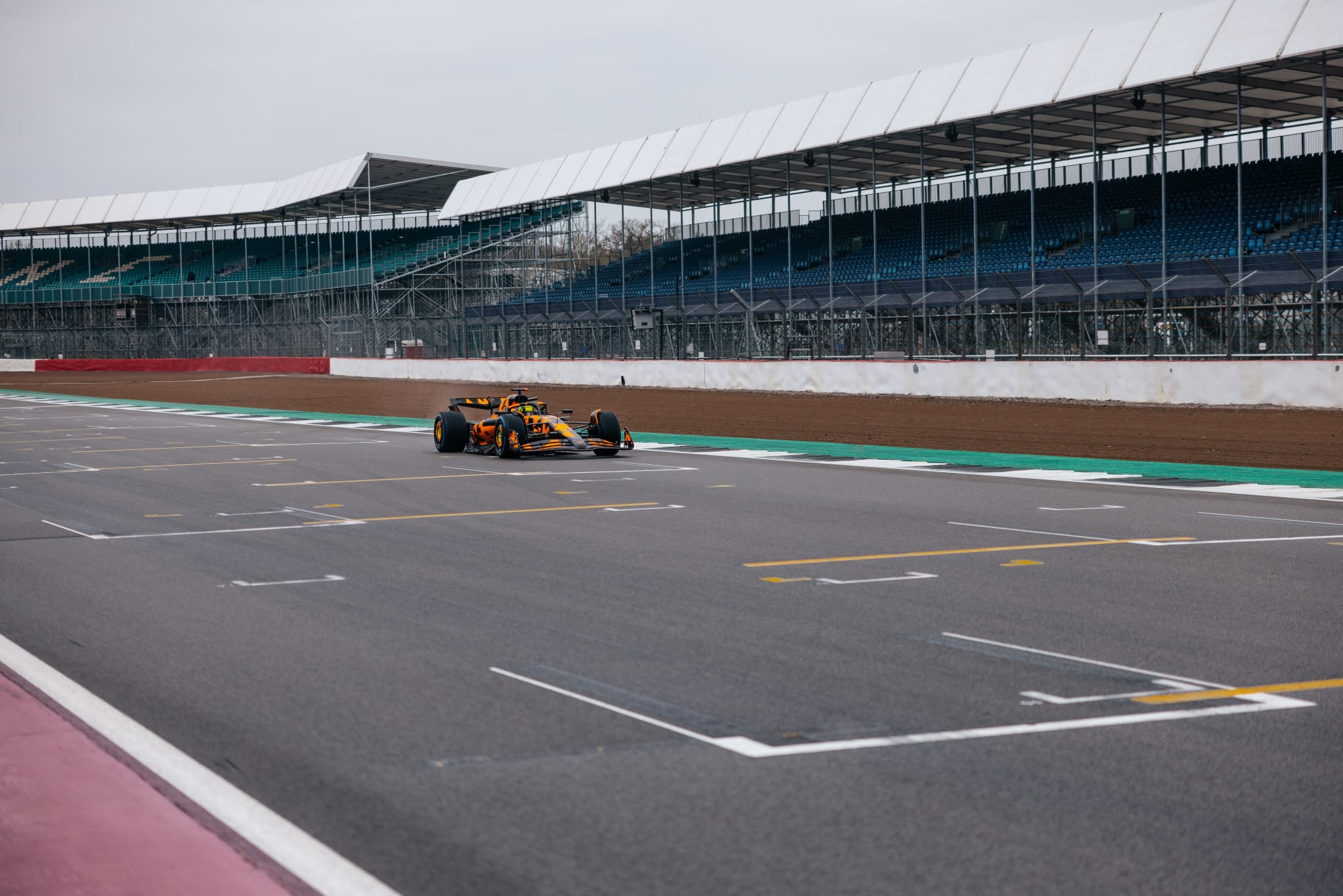 McLaren holds filming day at Silverstone with 2025 MCL39 F1 car