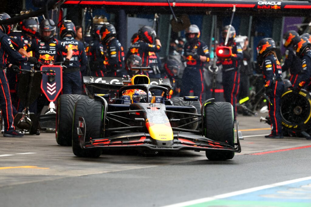 Max Verstappen exiting the pit lane at the 2025 Australian Grand Prix Pit Debrief