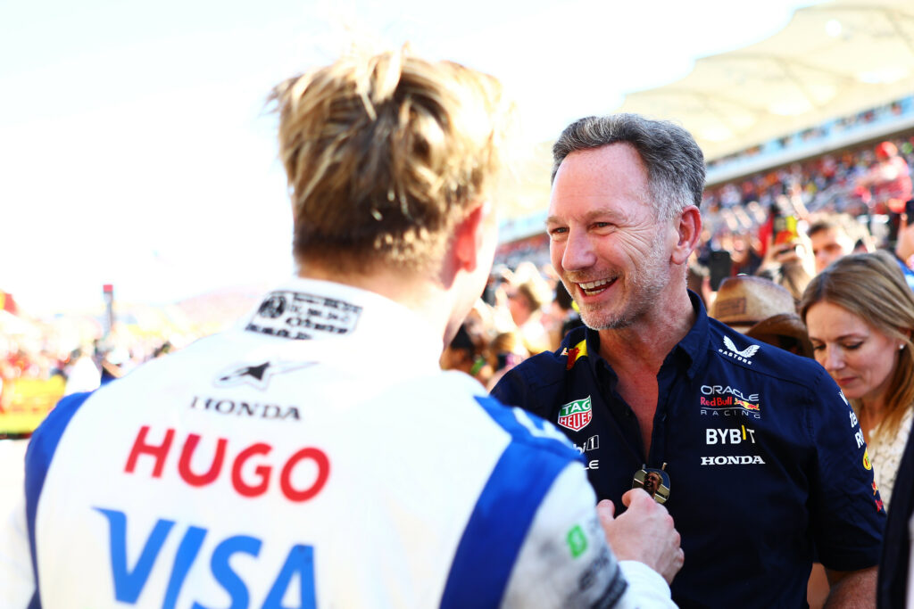 Christian Horner seen laughing with Liam