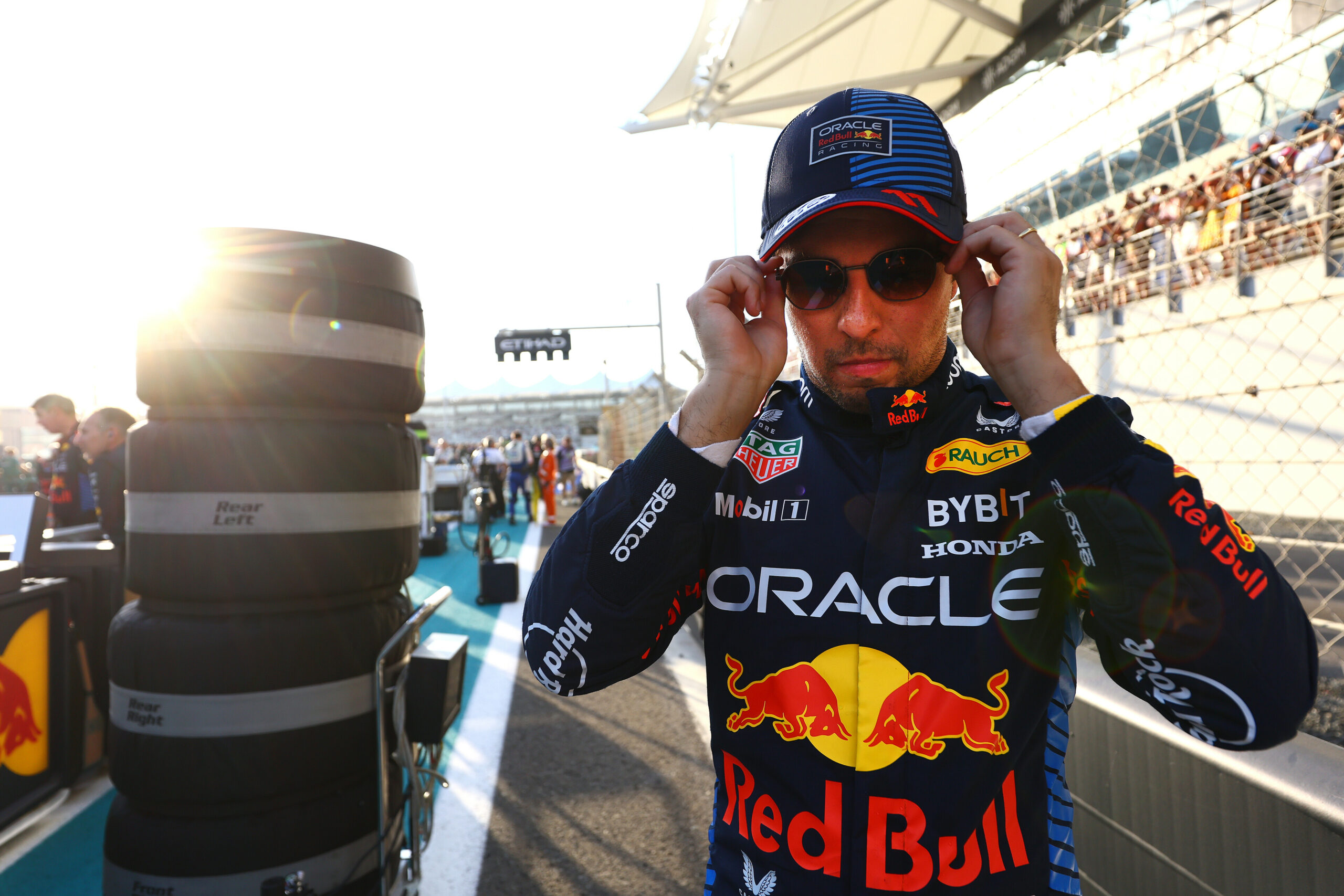 Sergio Pérez before the final race of the F1 2024 season in Abu Dhabi