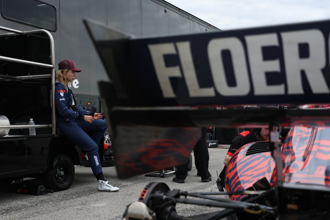 Sophia Floersch during the Indy NXT Sebring Tests.