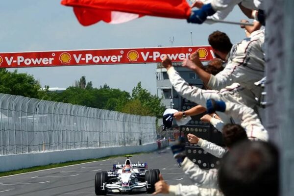 Robert Kubica takes his first win with BMW Sauber at the Canadian Grand Prix 2008