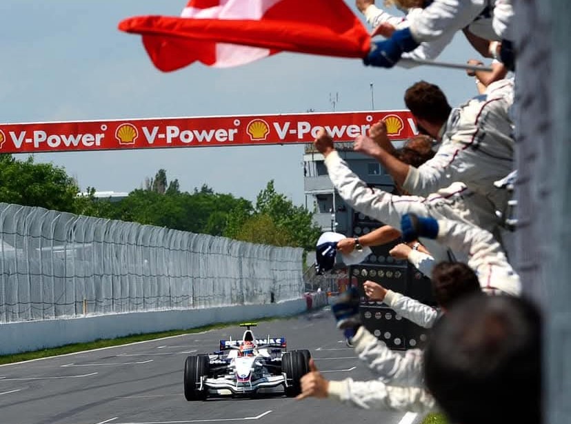 Robert Kubica takes his first win with BMW Sauber at the Canadian Grand Prix 2008