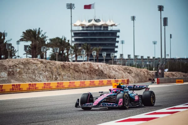 BWT Alpine on track on final day of pre-season testing in Bahrain.