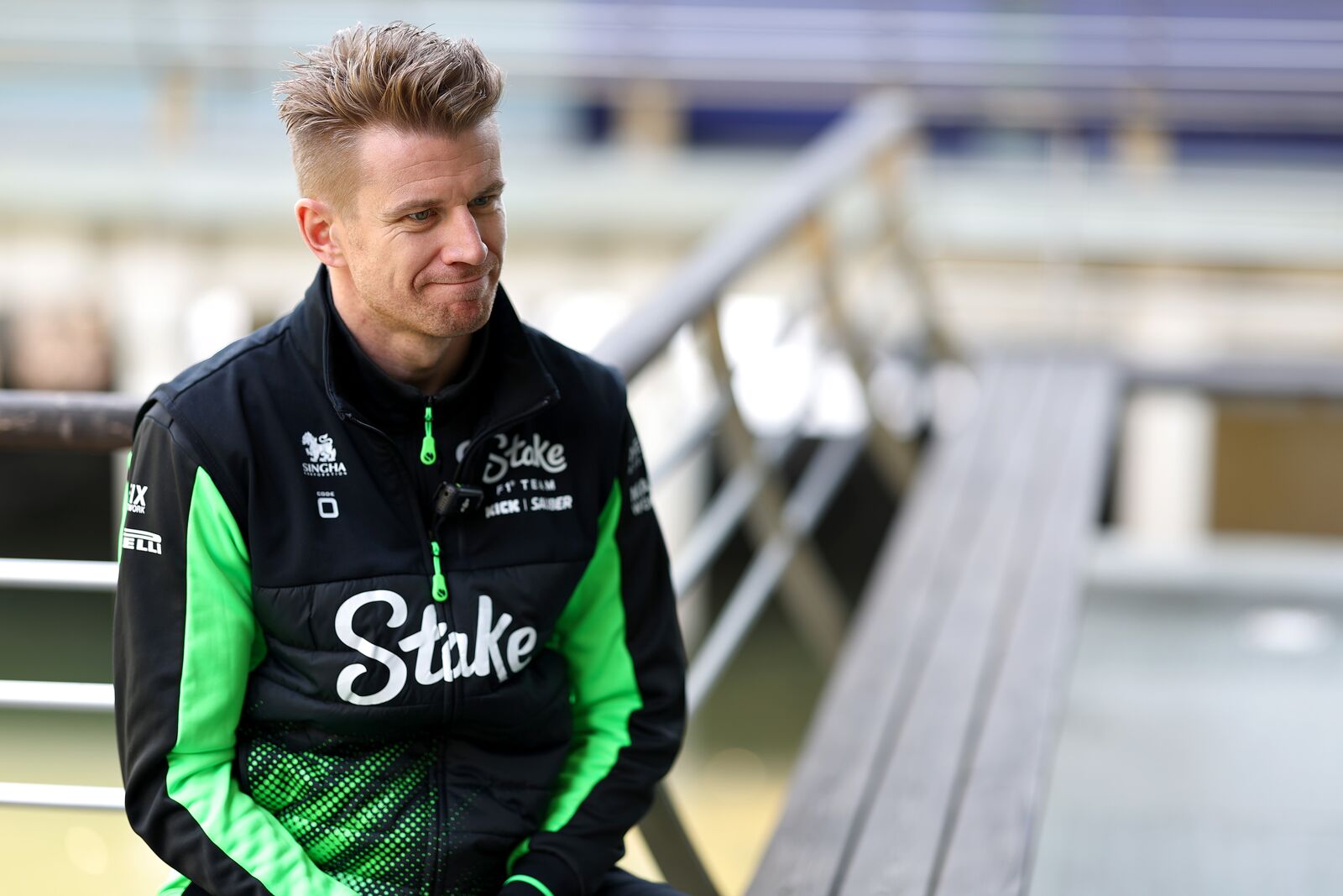 Stake F1 Team KICK Sauber driver Nico Hulkenberg in the paddock ahead of F1 Chinese GP