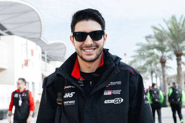 A smiling Esteban Ocon in Bahrain at F1 Pre season testing.