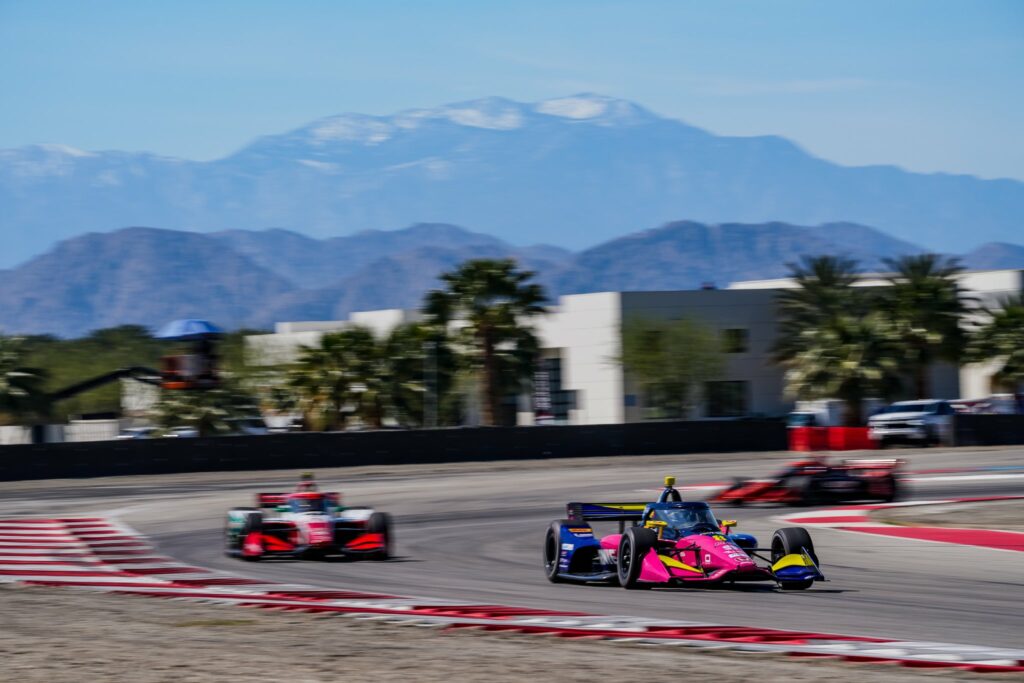 Kyffin Simpson leading both Premas in IndyCar Thermal Club race